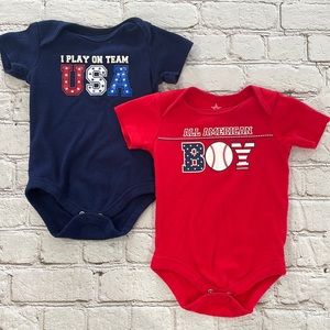 Set of 2 Bodysuits 6 Months Patriotic